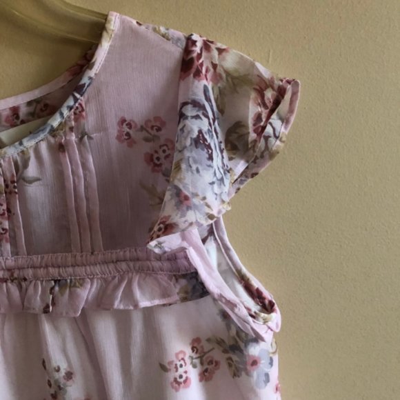 LOFT Pink Floral Blouse - Size S - Worn once! - Picture 3 of 4